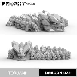 Articulated Dragon 022 - Print in place - No supports - STL 3d model