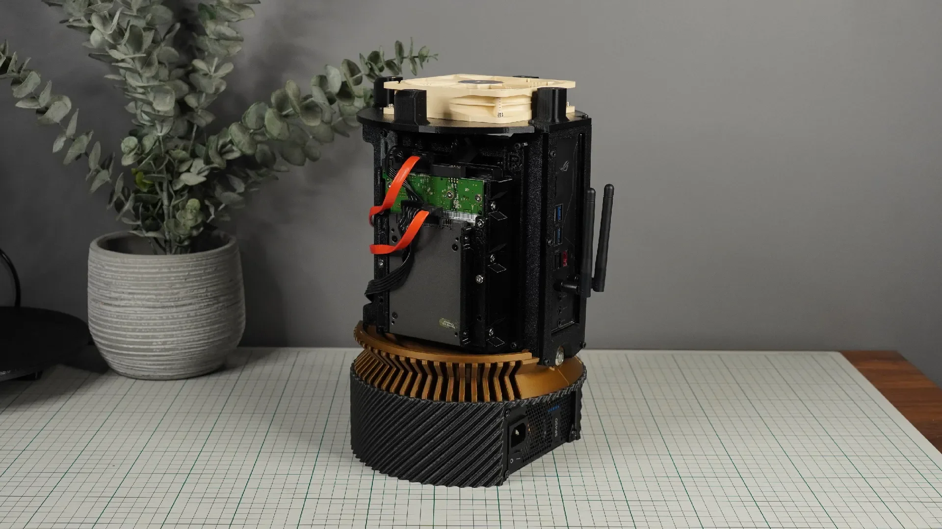 Minimalistic ITX PC case for onboard graphics 3d model