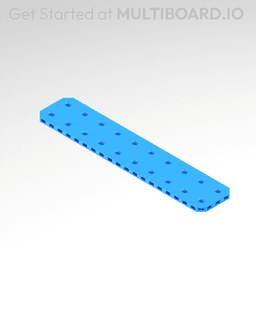 2x10 MU - Small Thread Offset MU - MultiBoard Plate 3d model