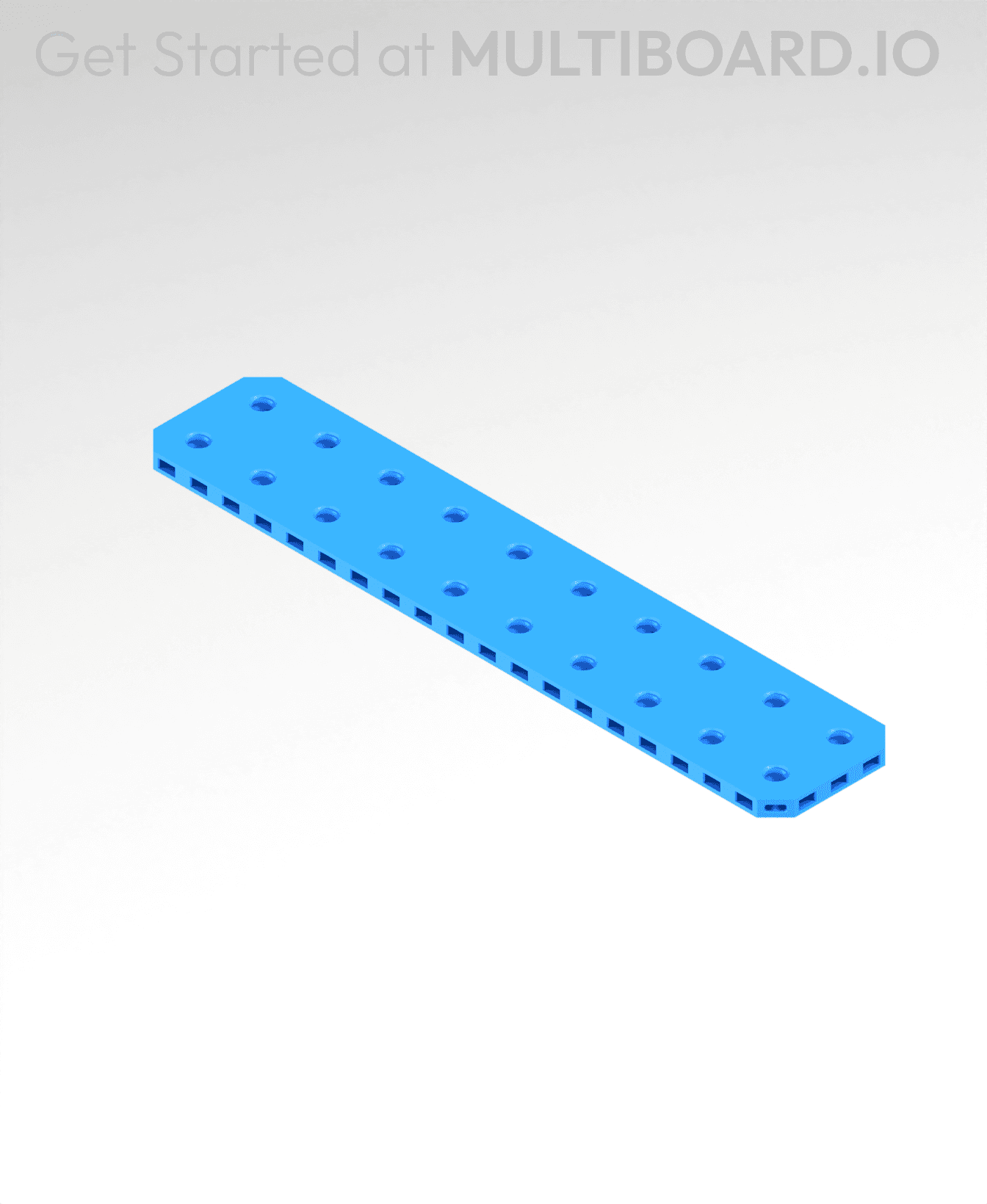 2x10 MU - Small Thread Offset MU - MultiBoard Plate 3d model