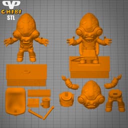 Admiral Ackbar Chibi STL for 3D Printing ChibiSTL 3DXM 3d model