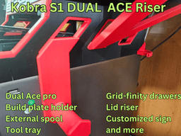 Kobra S1 Riser DUAL ACE PRO - Ace pro 1 and Ace pro 2 3d model