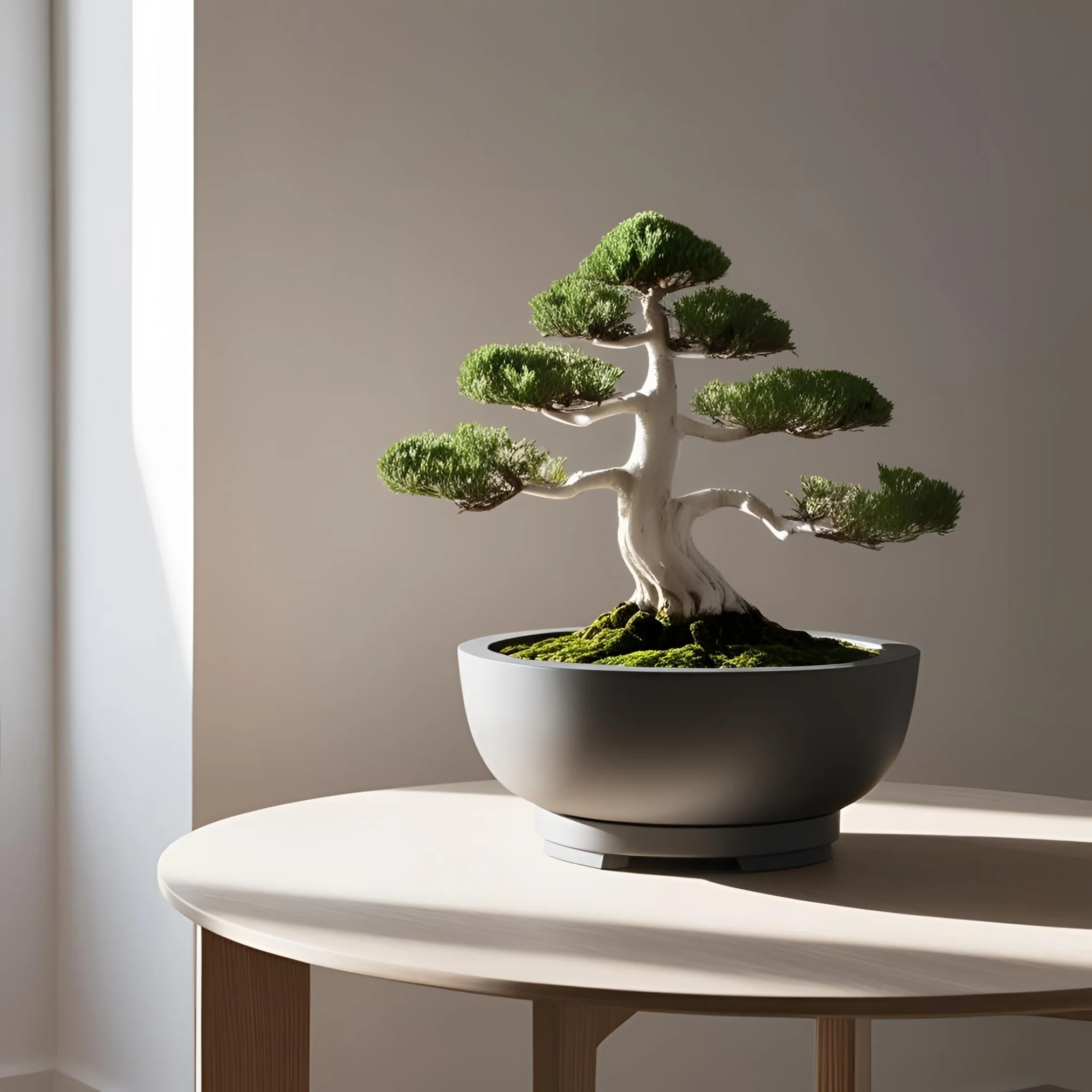 Modern Minimalist Bonsai Pot with Drip Tray 3d model