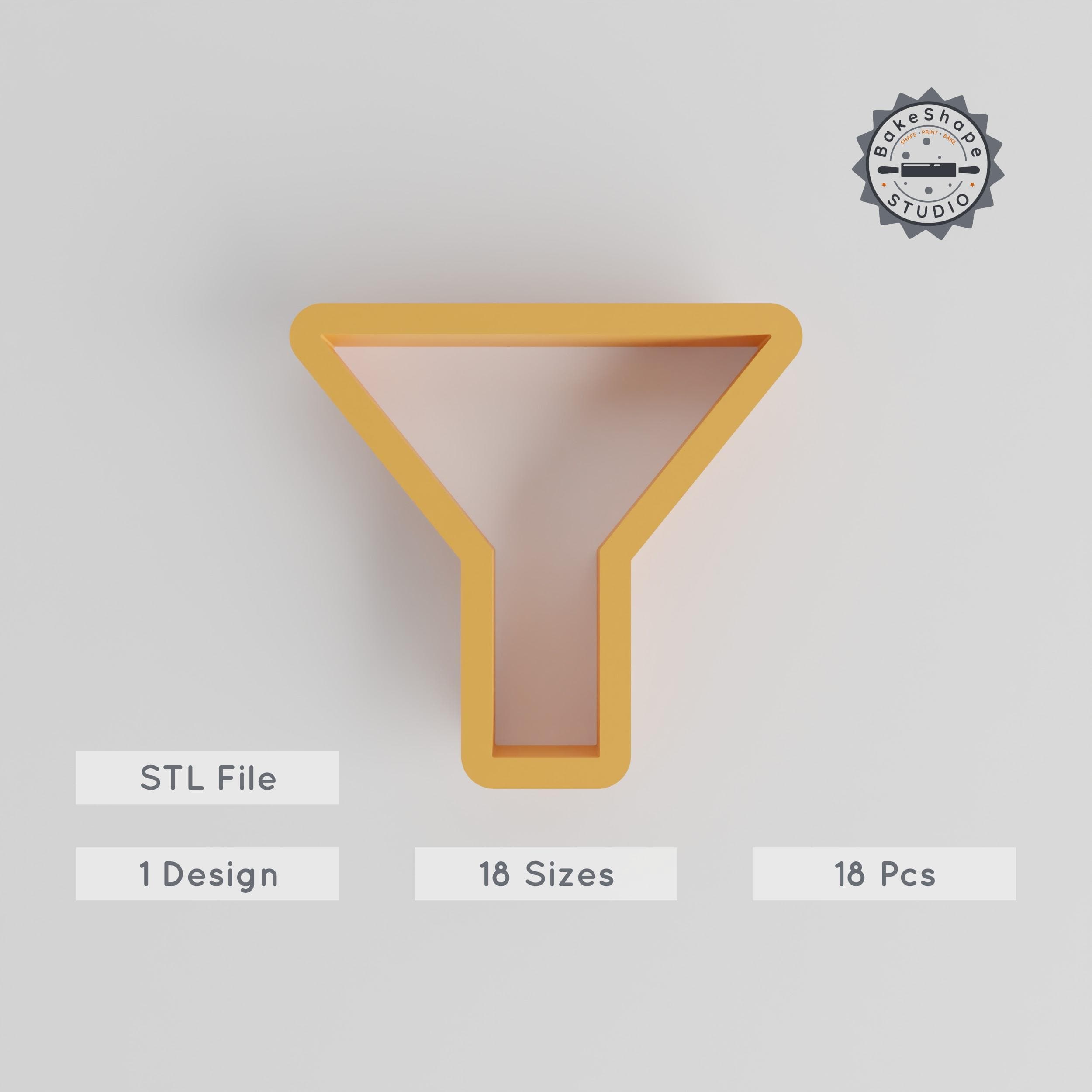 Funnel Shape Cutter Set, 18 Sizes, 0.75"-5.00", Perfect for Cookies, Fondant, Clay PRODUCT_3654 3d model