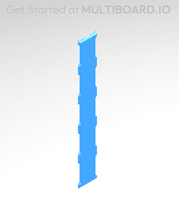 2.5 LU Bin Fit - II Cover Locked Lite Rail - (5 MU Rail) 3d model
