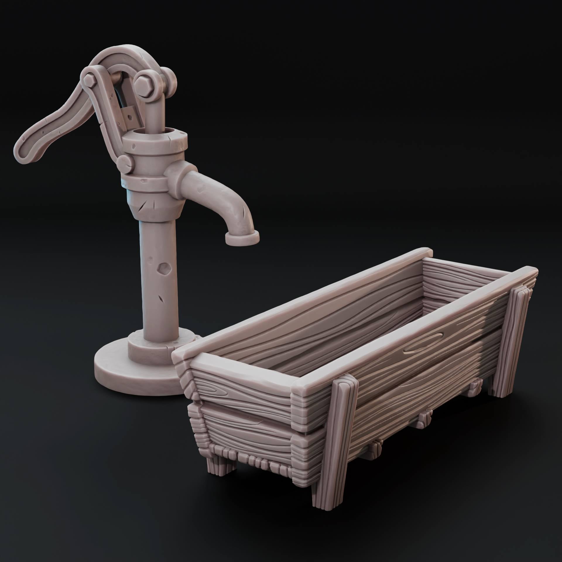 Pump & Trough 3d model