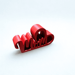 MOTHERSDAY STAND / MOM MELTED WITH HEART / MOTHERSDAY GIFT / PRESENT / GIFT 3d model