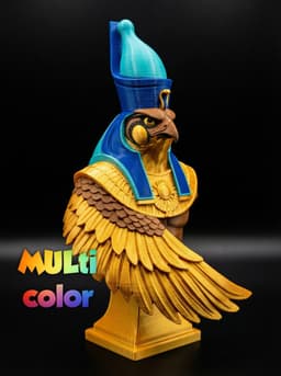 Egyptian Falcon God Bust Multi-Color 3MF | History | Bambu Ready 3d model