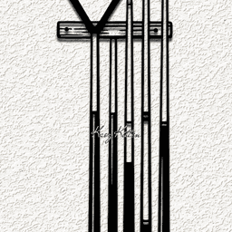 pool table rack wall art home decor 3d model