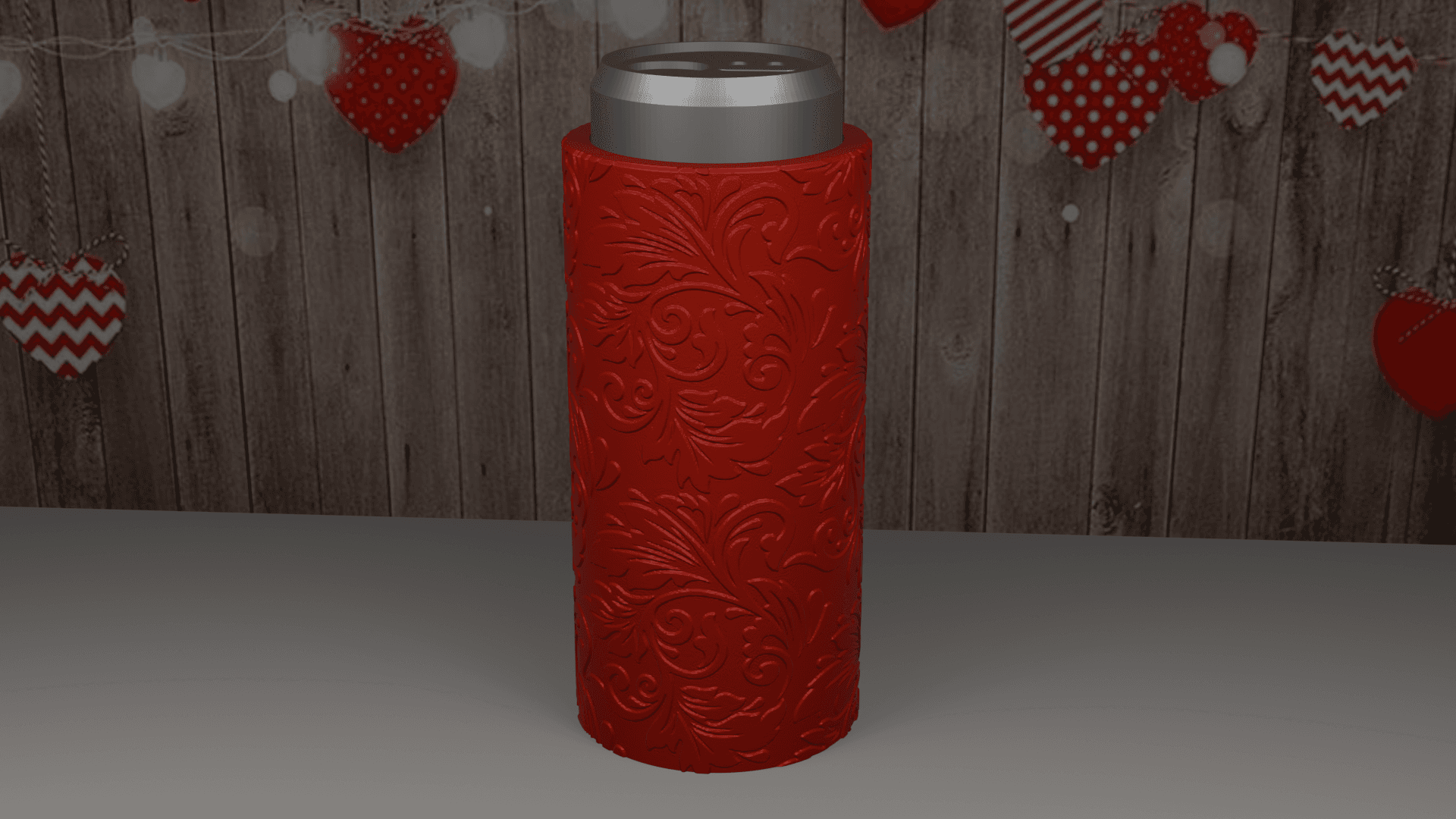 Floral Seltzer Can Holder / Vase 3d model