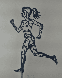 Floral Running Woman 2D Wall Art.stl 3d model