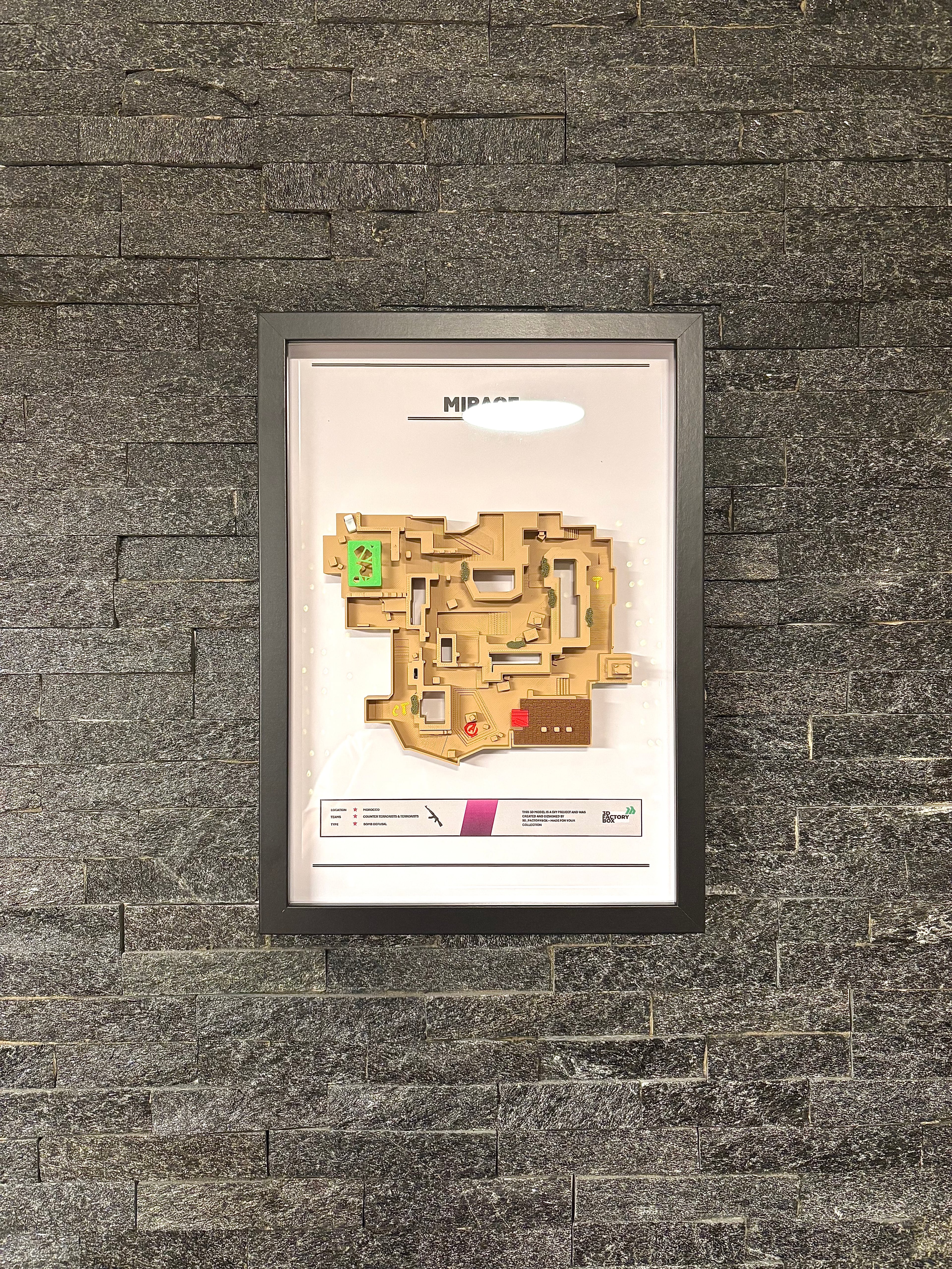 3D Printed Gaming Map - Inspired by "Mirage" - Fan Art 3d model