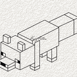 minecraft fox WALL ART 3d model