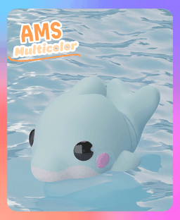 Flexi Dolphin Keychain (Multicolor) 3d model