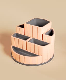 Desk Organizer 7x7 Happy Stairs 3d model