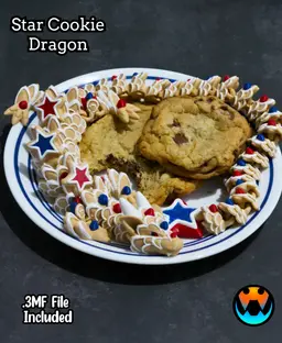 Star Cookie Dragon 3d model