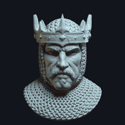 Palomino the Knight v3 (actiong figure head) 3d model
