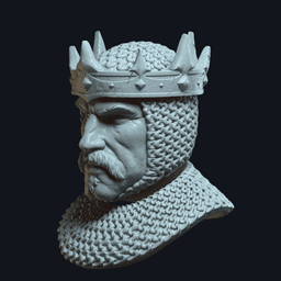 Palomino the Knight v3 (actiong figure head) 3d model