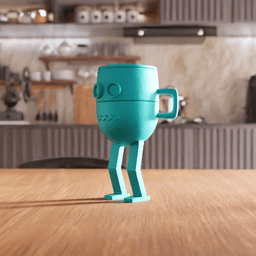 Robot Mug Planter Desk Organizer 3d model