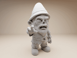Zombie Gnome – Halloween 3D Print Model 3d model