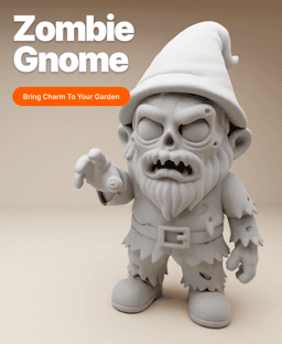 Zombie Gnome – Halloween 3D Print Model 3d model