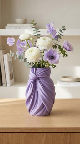Draped Knot Sculpture Vase - Minimalist Organic Home Decor FREE 3d model