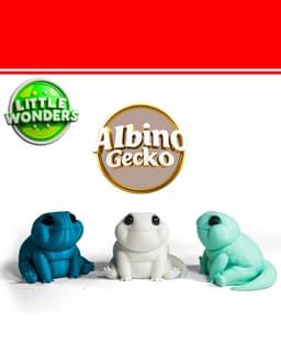 Albino Gecko. 3d model