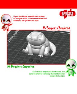 Albino Gecko. 3d model