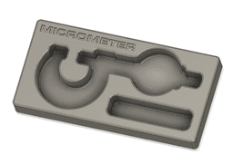 Gridfinity - Mitutoyo 1 inch micrometer.stl 3d model