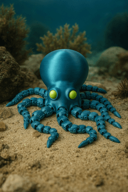 Articulated Octopus Toy – Flexible Sea Creature 3d model