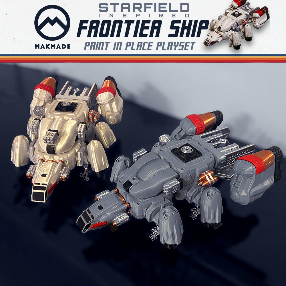 Starfield  Frontier Ship Playset - Print in Place 3d model