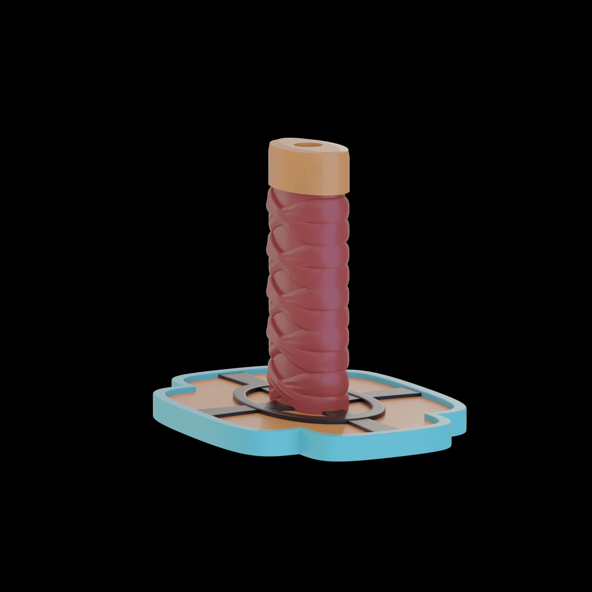 Uzui Sword Soda Cup Topper 3d model