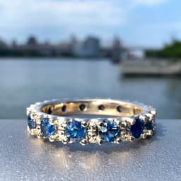 Round Stones and Spheres Eternity Band 3d model