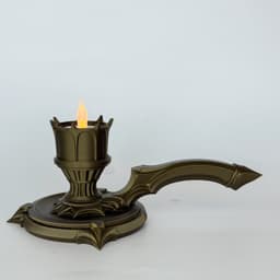 Medieval Chamberstick – Gothic Handheld Candle or Tealight Holder 3d model