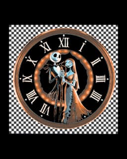Celebration of Halloween - Jack and Sally Dressed for the festivities - Clockface 3d model