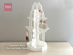 Elegant Fountain Style Earring Holder Stand 3d model