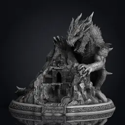 Glaurung Diorama (Pre-Supported) 3d model