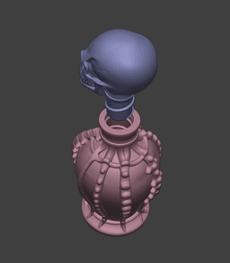 Necromancer Potion Bottle – Skull Alchemy Flask for Gothic Halloween Decor 3d model