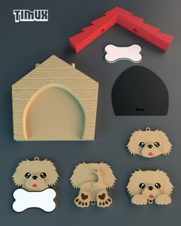 PEKINGESE KEYCHAIN SET 3d model