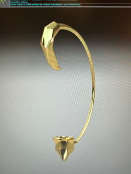 Over Ear Fox Head and Tail Earring 3d model