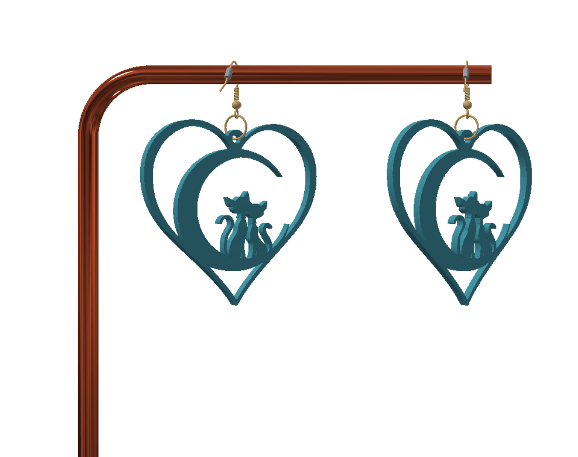 Cute keychain / earrings 3d model