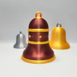 Holiday Bell #2 :: Articulated Print-In-Place Christmas Decoration / Ornament 3d model