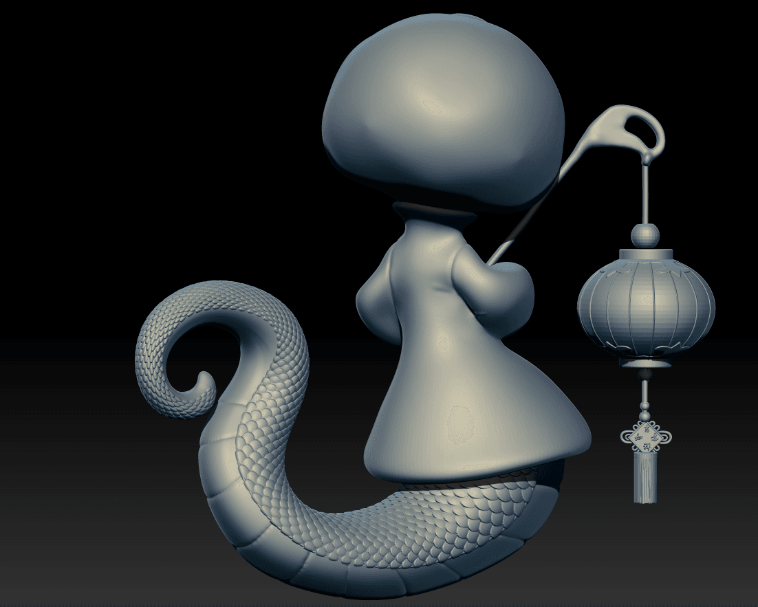 snake cute 3d model
