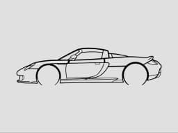 Porsche Carrera GT Silhouette Wall Art 3d model