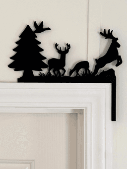 Reindeer Door Corner Christmas Decor Holiday Decor 3d model