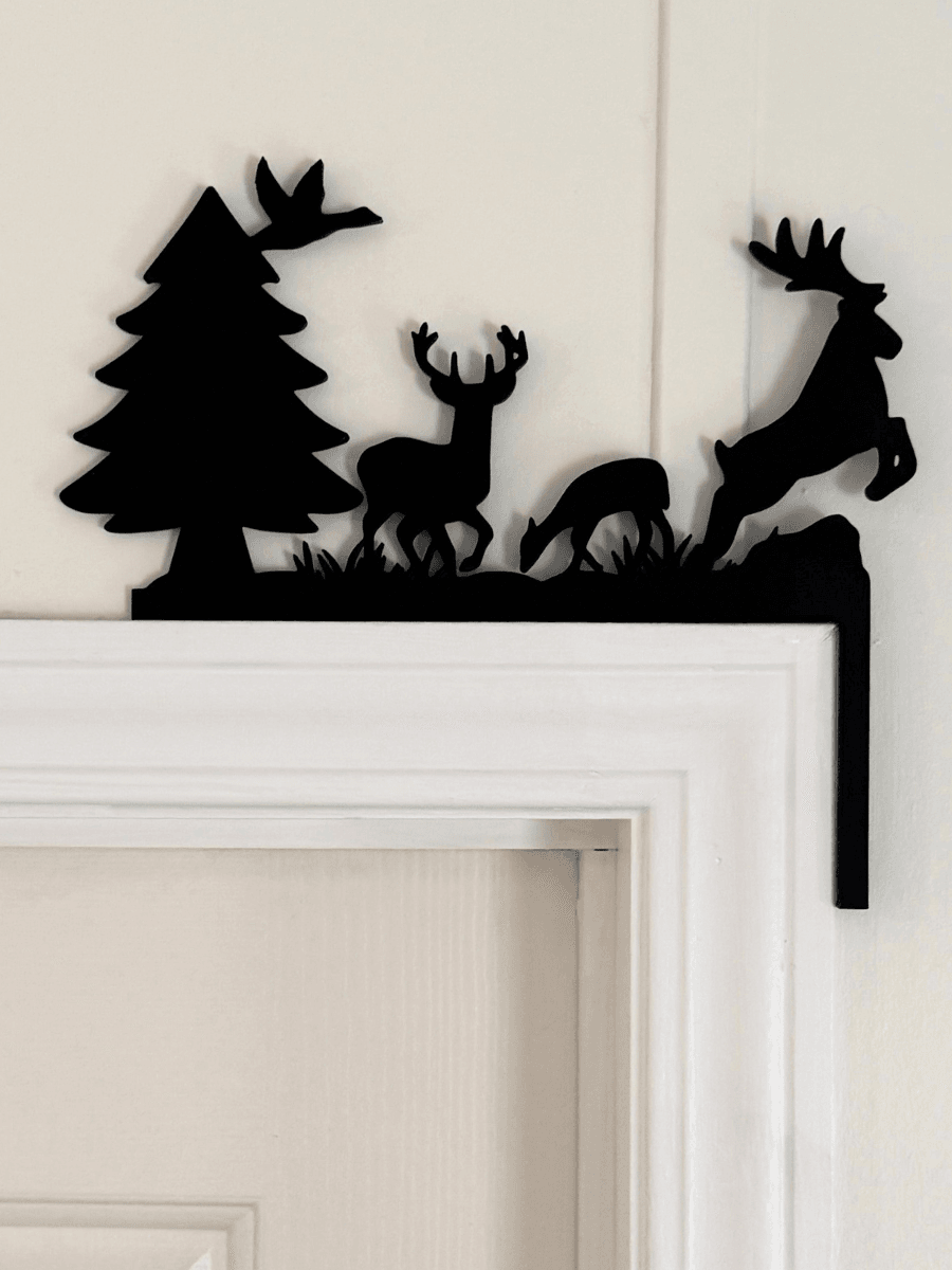 Reindeer Door Corner Christmas Decor Holiday Decor 3d model