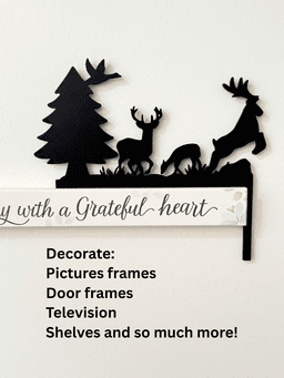 Reindeer Door Corner Christmas Decor Holiday Decor 3d model