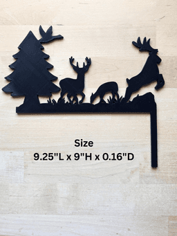 Reindeer Door Corner Christmas Decor Holiday Decor 3d model