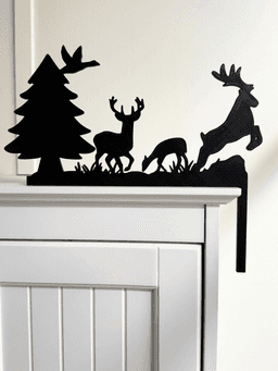 Reindeer Door Corner Christmas Decor Holiday Decor 3d model