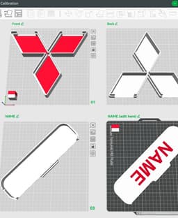 Mitsubishi Sign – LED strip compatible 3d model